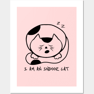 I am an indoor cat - Introvert cat - Indoorsy - fluffy cat Posters and Art